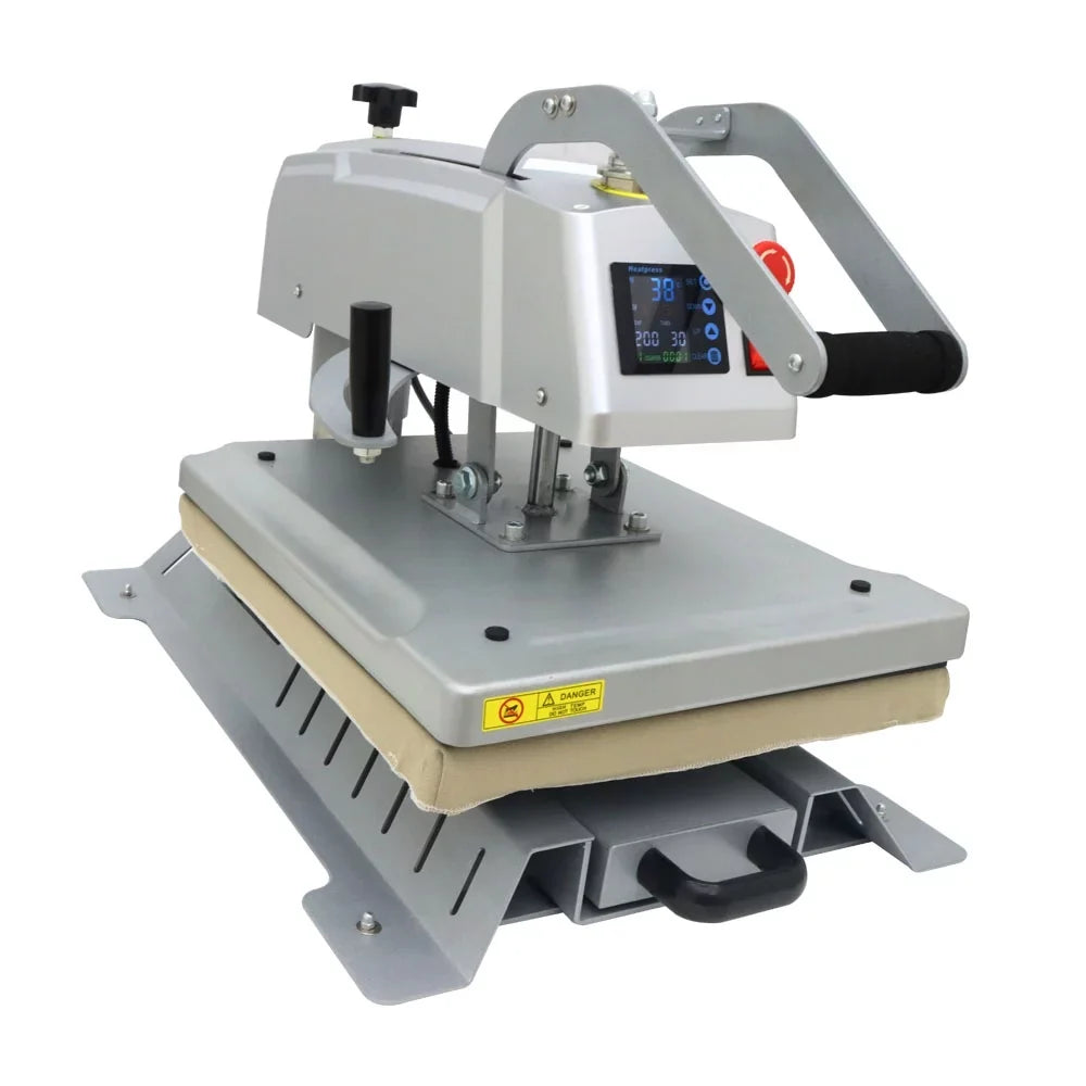 INTBUYING 16x20in Semi-Auto Heat Press Machine Magnetic Heat Sublimation Transfer T-Shirt Printing