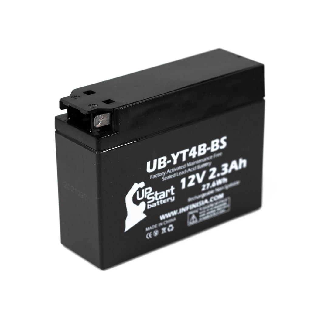 3-Pack UpStart Battery Replacement for 2015 Yamaha TTR110E 110CC Factory Activated, Maintenance Free, Motorcycle Battery - 12V, 2.3Ah, UB-YT4B-BS