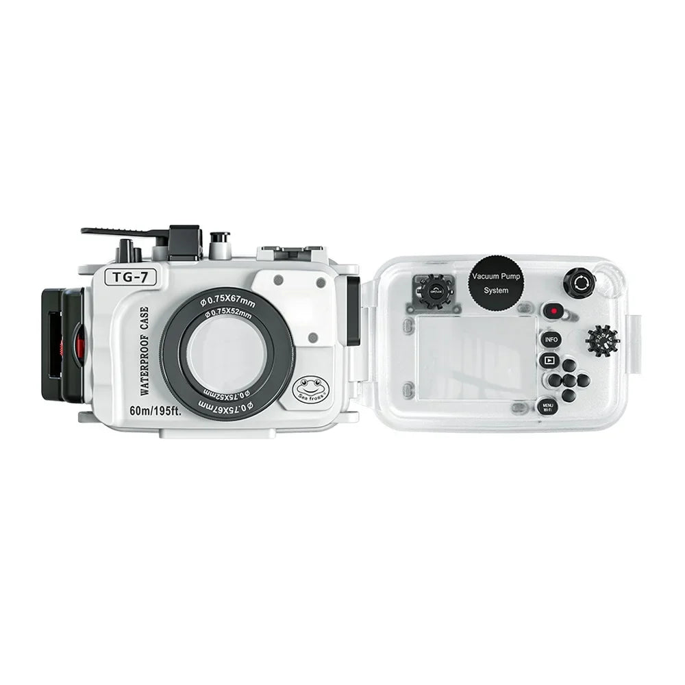 GoolRC TG 7 Camera Housing Case, Fluid 60m Diving Protective Case with Adapter