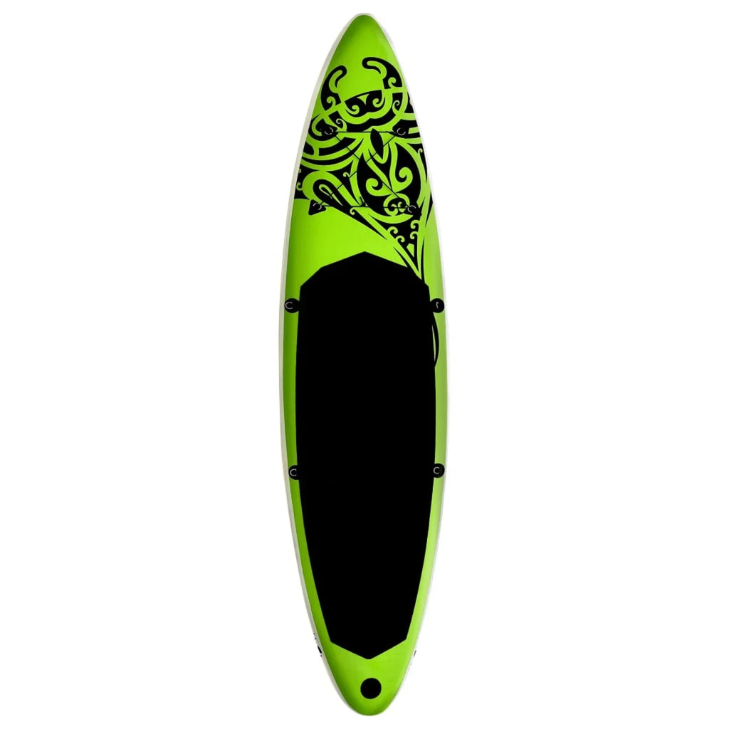 Dcenta Inflatable Paddleboard Set Beach Surfing Board with Oar, Fin, Hand Pump, Kit and Carrying Bag Surfboard for Adults 144.1 x 29.9 x 5.9 Inches (L x W x H)