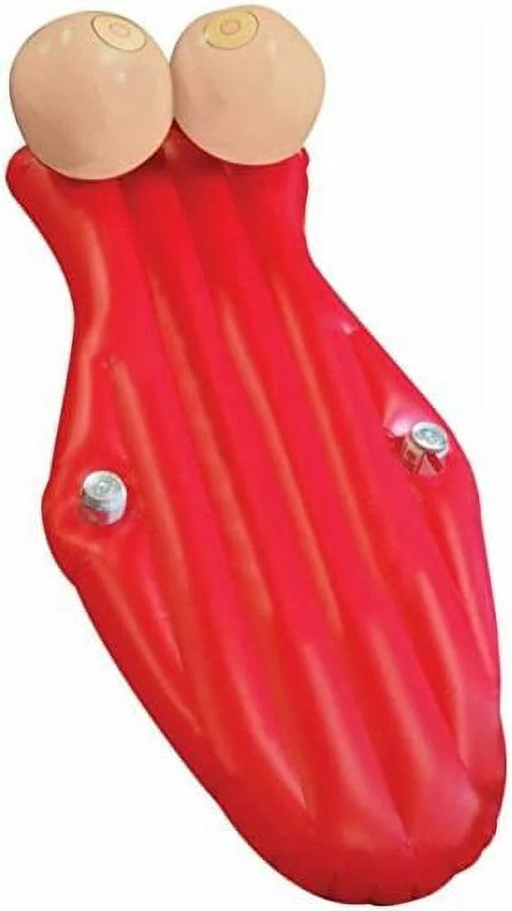GIANT 4.5FT POOL FLOAT BOOBIES CUP HOLDERS BACHELOR BACHELORETTE PARTY BIG MOUTH