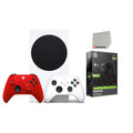 Xbox Series S 512GB Digital Console with Extra Wireless Controller - Pulse Red - Powerpack Battery/Charge Cable Bundle with Microfiber Cleaning Cloth