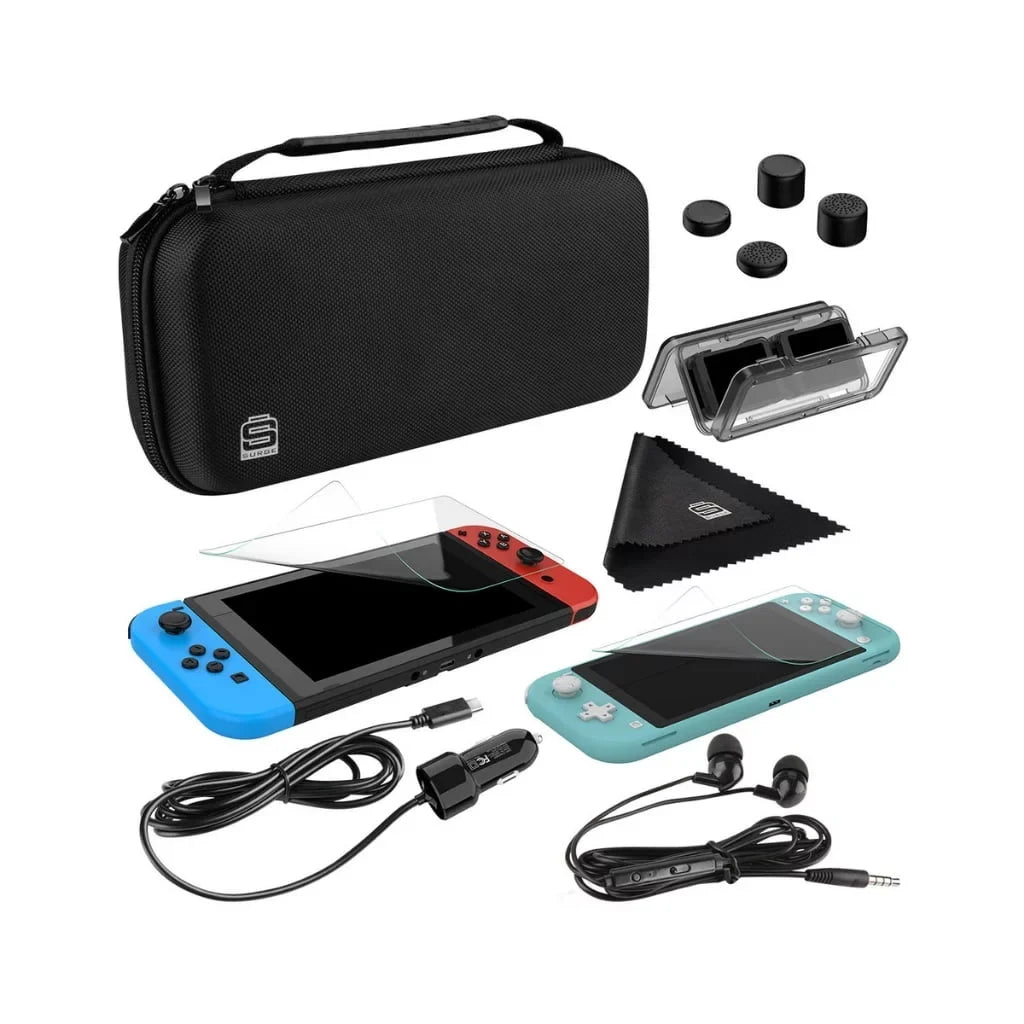 Nintendo Switch OLED Console White with Mario Kart 8 Deluxe, Accessory Starter Kit and Display Cleaning Cloth Bundle