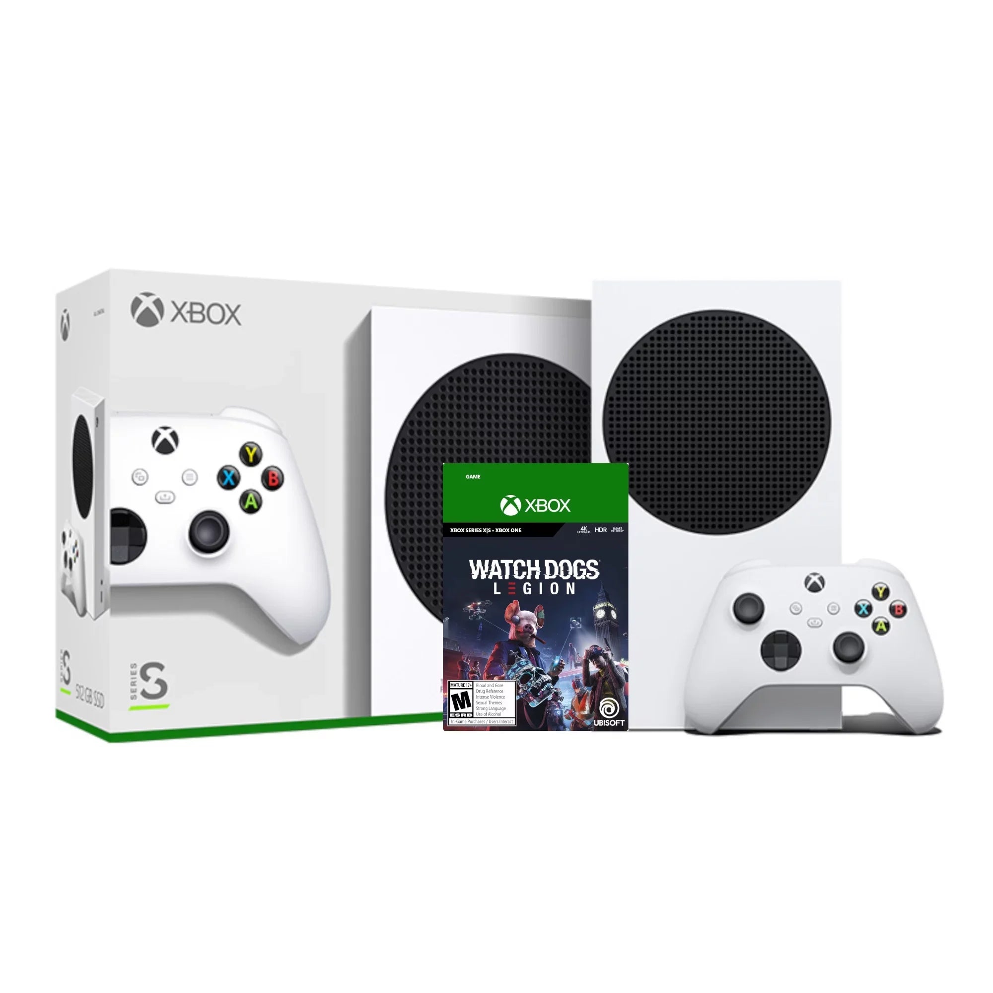 2021 New Xbox All Digital 512GB SSD Console - White Xbox Console and Wireless Controller with Watch Dogs: Legion Full Game