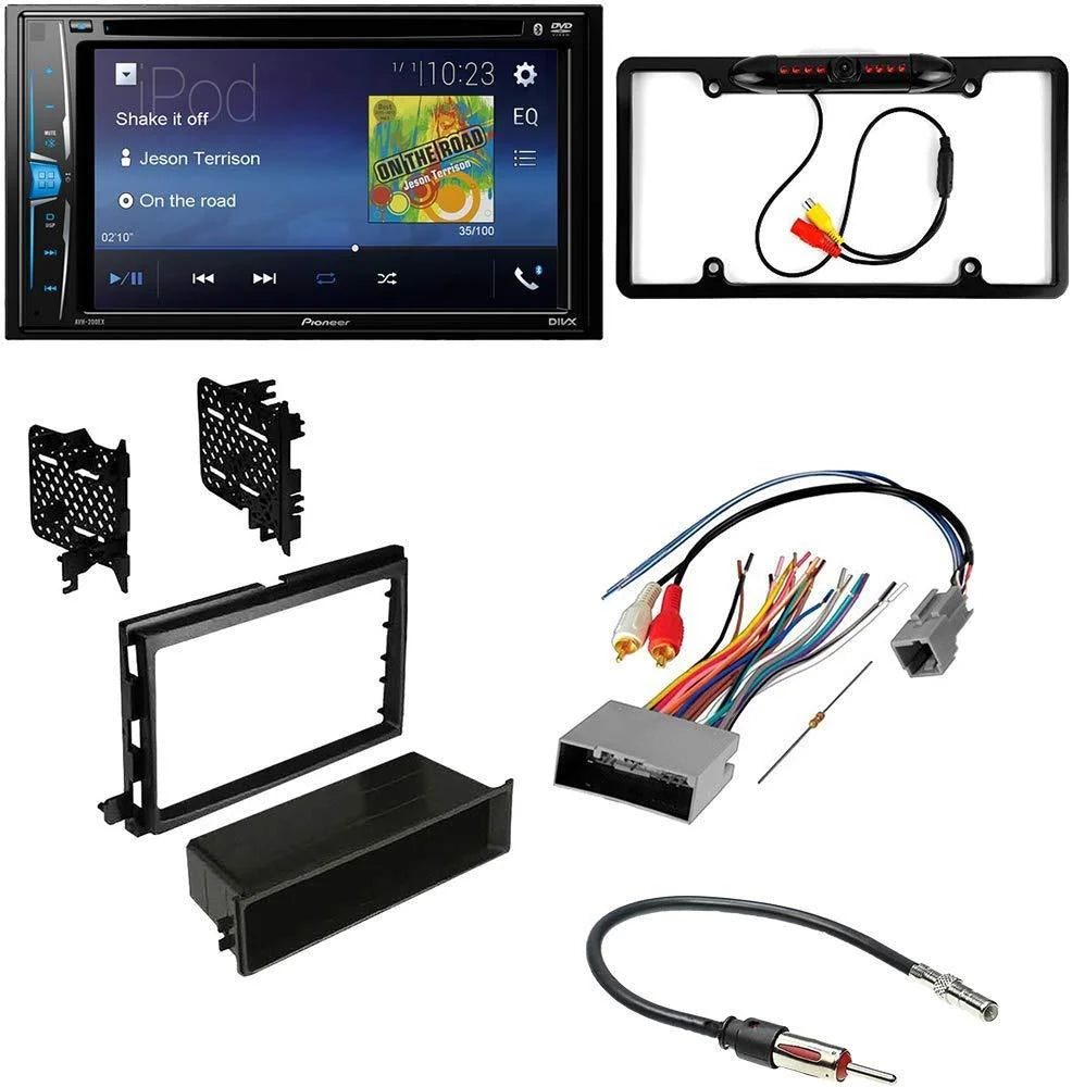 KIT2541 Bundle with Pioneer Multimedia DVD Car Stereo and Installation Kit - for 2009-2012 Ford F-150 Base Model / Bluetooth Display Backup Camera, Double Din Dash Kit