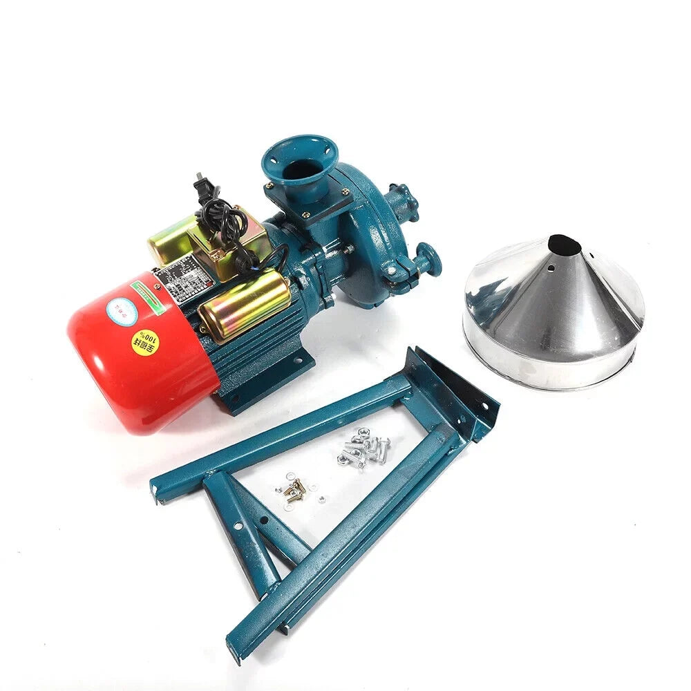 ZhdnBhnos 2200W 220V Electric Grain Flour Grinder Mill Commercial Heavy Duty Corn Wheat Cereal Dry Feed Grinder Pulverizer Machine w/ Funnel 1400r/Min