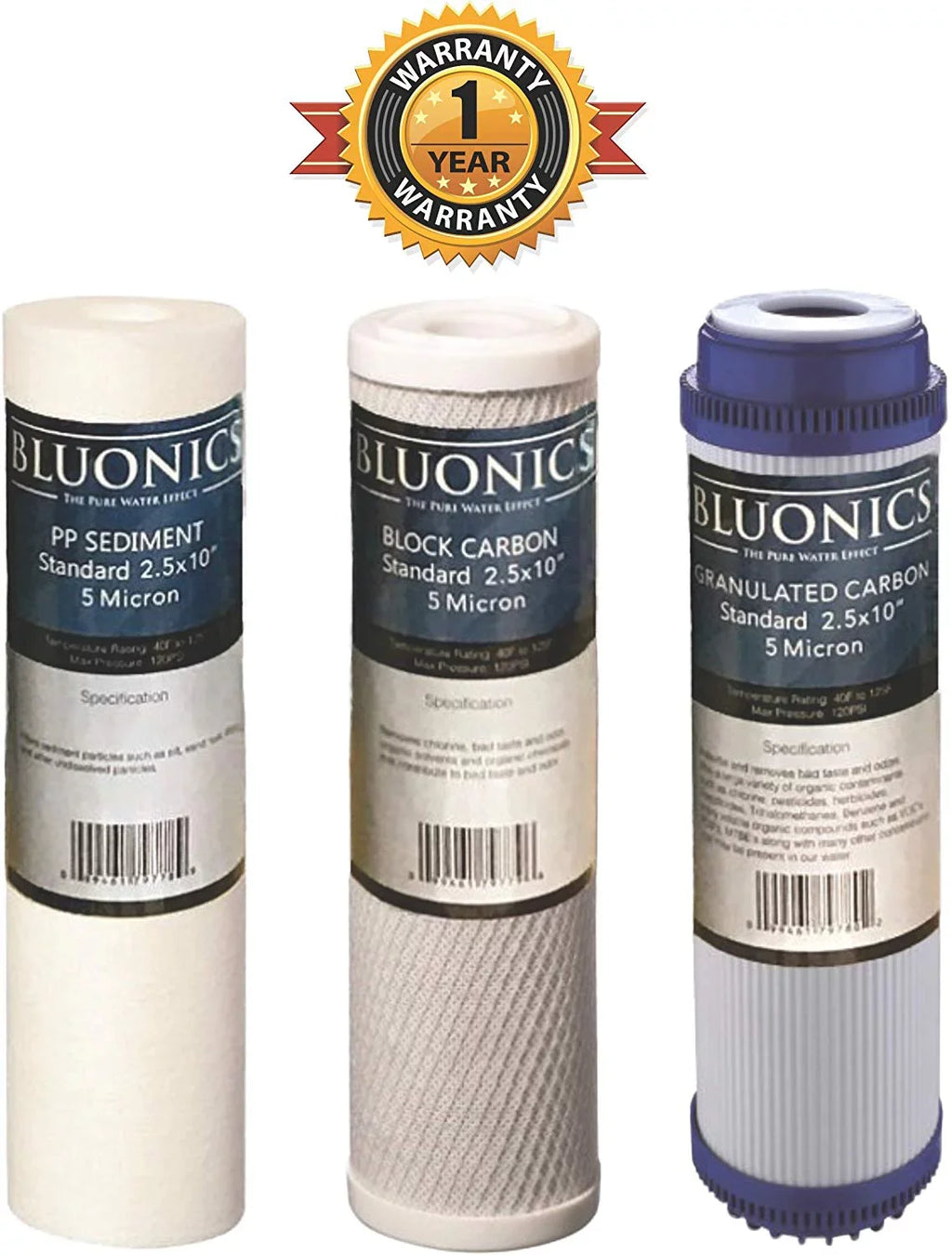 Reverse Osmosis Replacement Filter Set RO Cartridges 5 pcs w/ 50 GPD Membrane