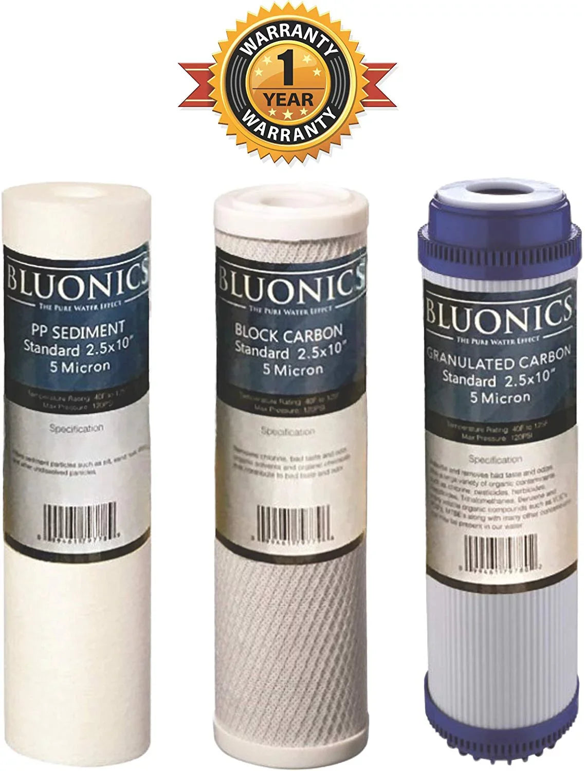 Reverse Osmosis Replacement Filter Set RO Cartridges 5 pcs w/ 50 GPD Membrane