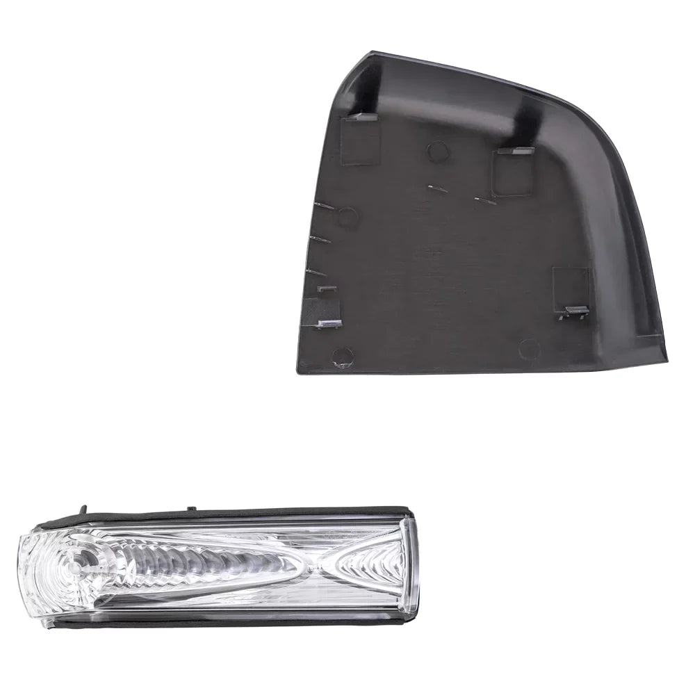 Brock Aftermarket Replacement Passenger Right Door Mirror Cover Paint To Match Gray And Turn Signal Light Set Compatible With 2015-2021 RAM Promaster City SLT/Tradesman SLT