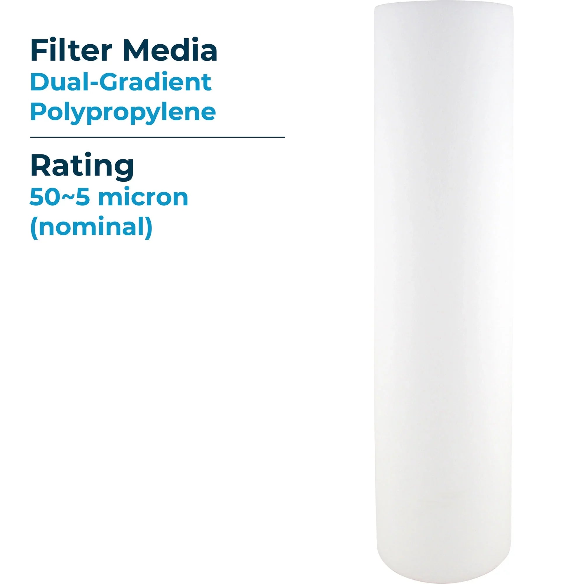 SpiroPure 20 x 4.5" Dual Gradient Polypropylene Filter, 5 Micron (6 Pack)