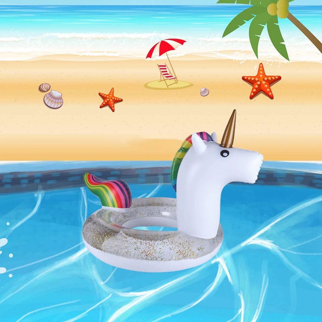 Pool Float Floatie Ride On with Fast Valves Large Rideable Blow Up Summer Beach Swimming Pool Party Lounge Raft Decorations Toys Kids Adults (48 inch)