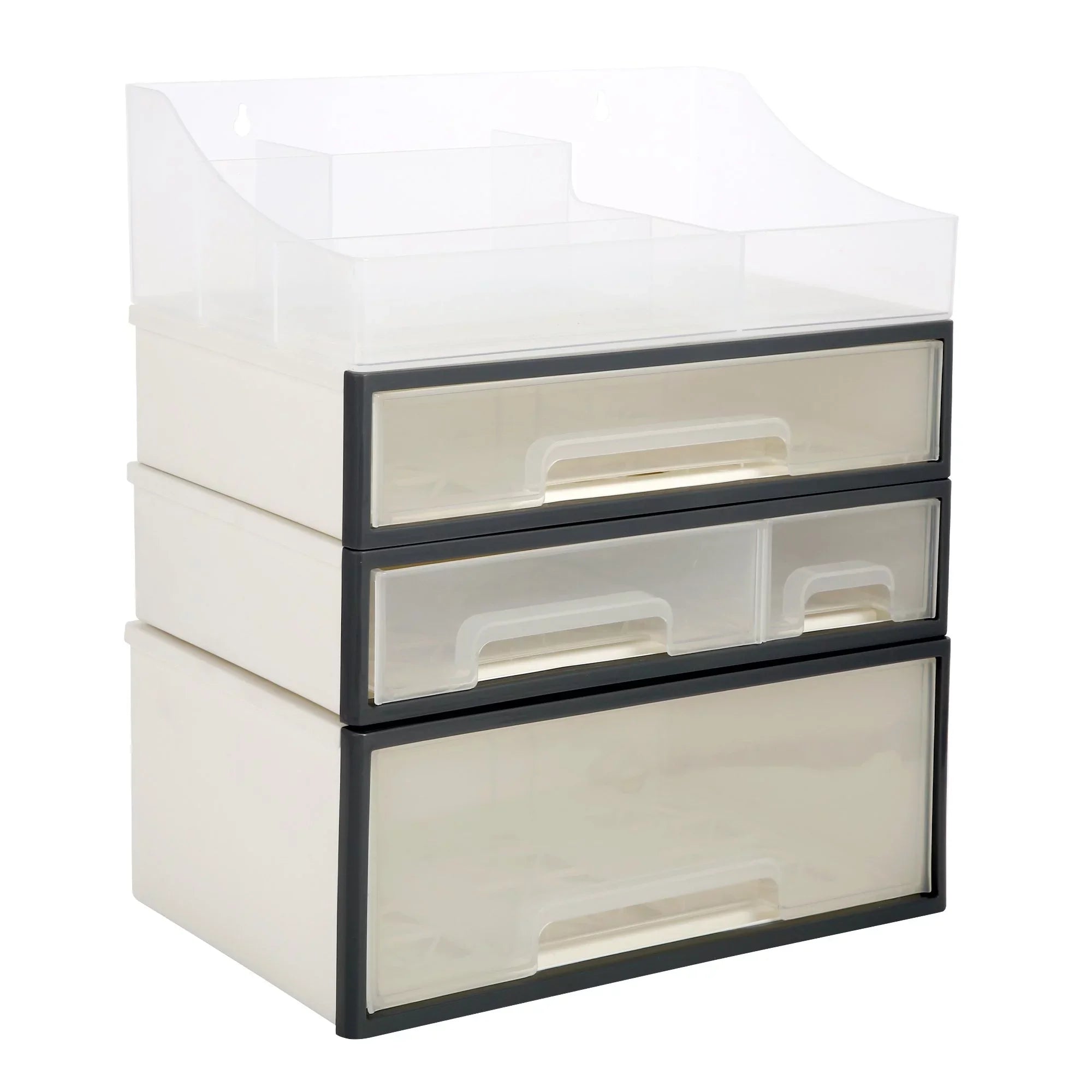 Organize storage box for multi-scene use, ROSELIFE [TFAC] Desktop Organizer, 4 Pieces, 4 Drawers, 5 Slots, Transparent