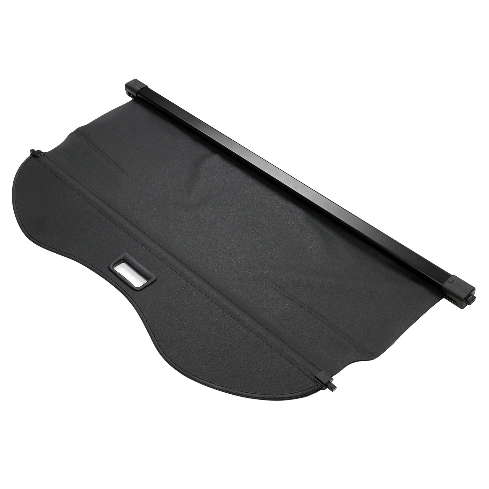 Ikon Motorsports Cargo Cover Compatible With 2013-2019 Ford Escape All Models PVC & Aluminum Rod Black Security Rear Trunk Cover Security Retractable Shield