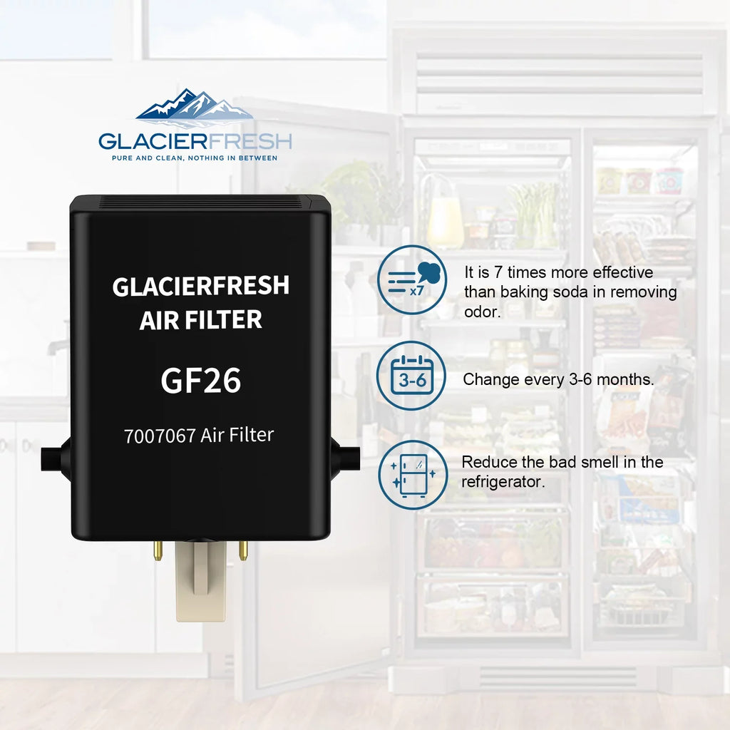 GLACIER FRESH Air Filter Replacement for Refrigerator 7007076 Air Filter, 1 Pack
