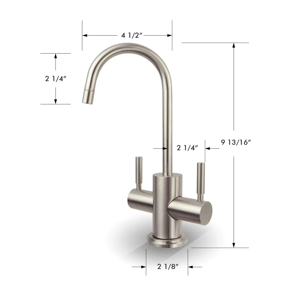 APEC Westbrook 2-Handle Instant Hot and Cold Reverse Osmosis Drinking Liquid Dispenser Faucet in Brushed Nickel