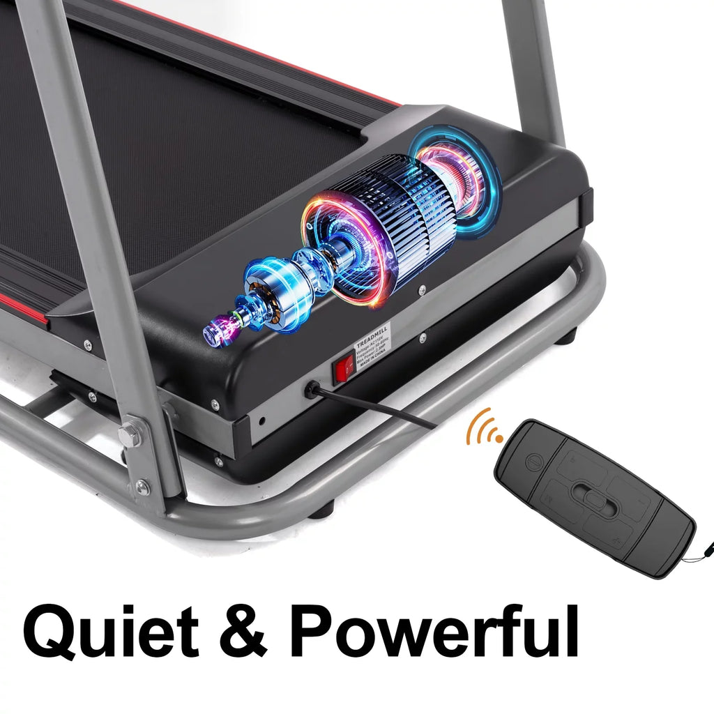 CoSoTower Folding Treadmill for Home with Desk - 2.5HP Compact Electric Treadmill for Running and Walking Foldable Portable Running Machine for Small Spaces Workout, 265LBS Weight Capacity