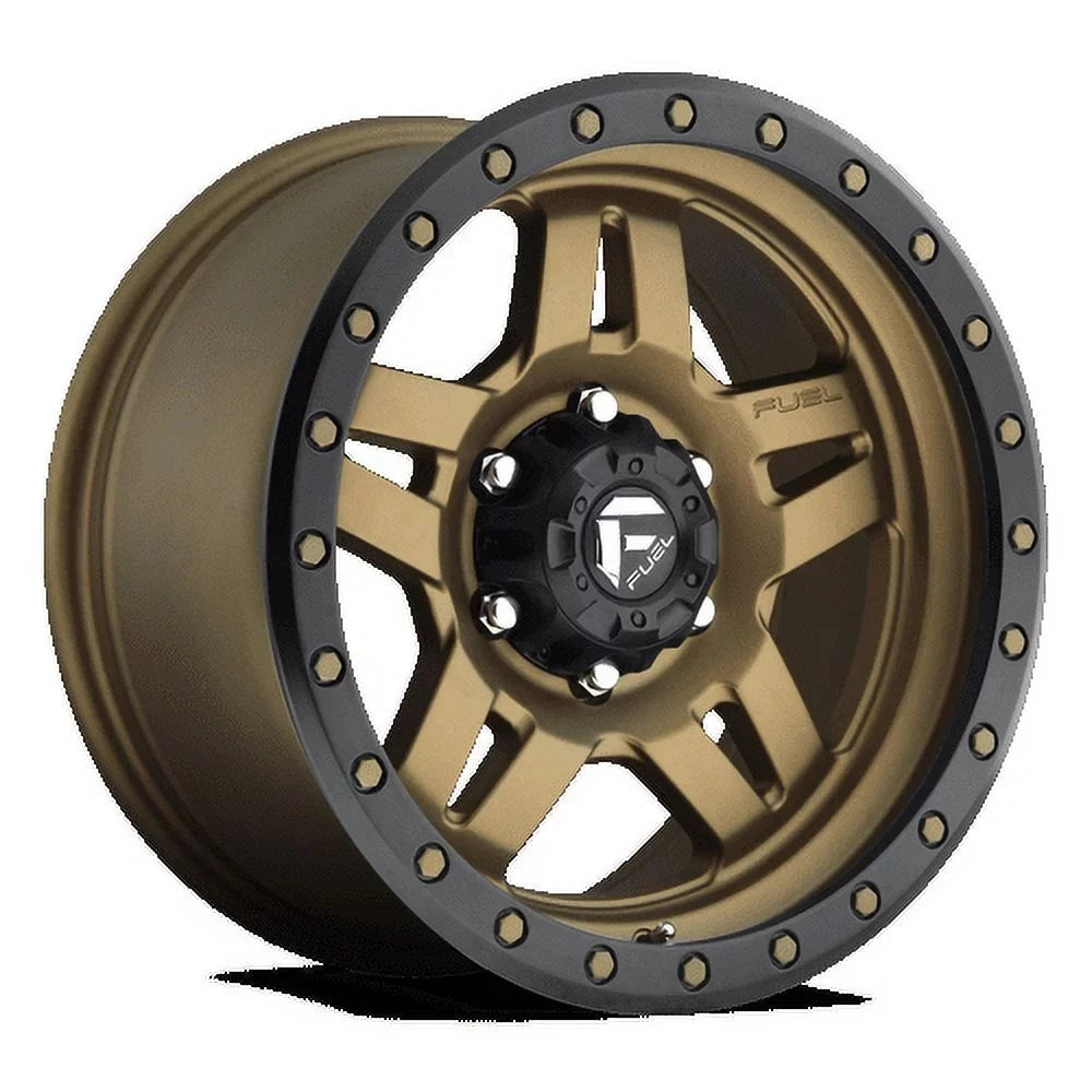 Fuel D583 Anza 20X9 6X135 1Et 110.1Cb Matte Bronze Black Bead Ring Wheel