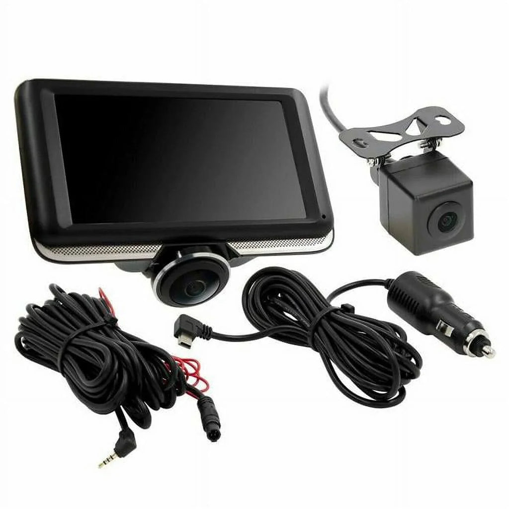 iBeam TE-DVR360 360° View Dash Cam w/ Rear-View Camera & 4" LCD Display
