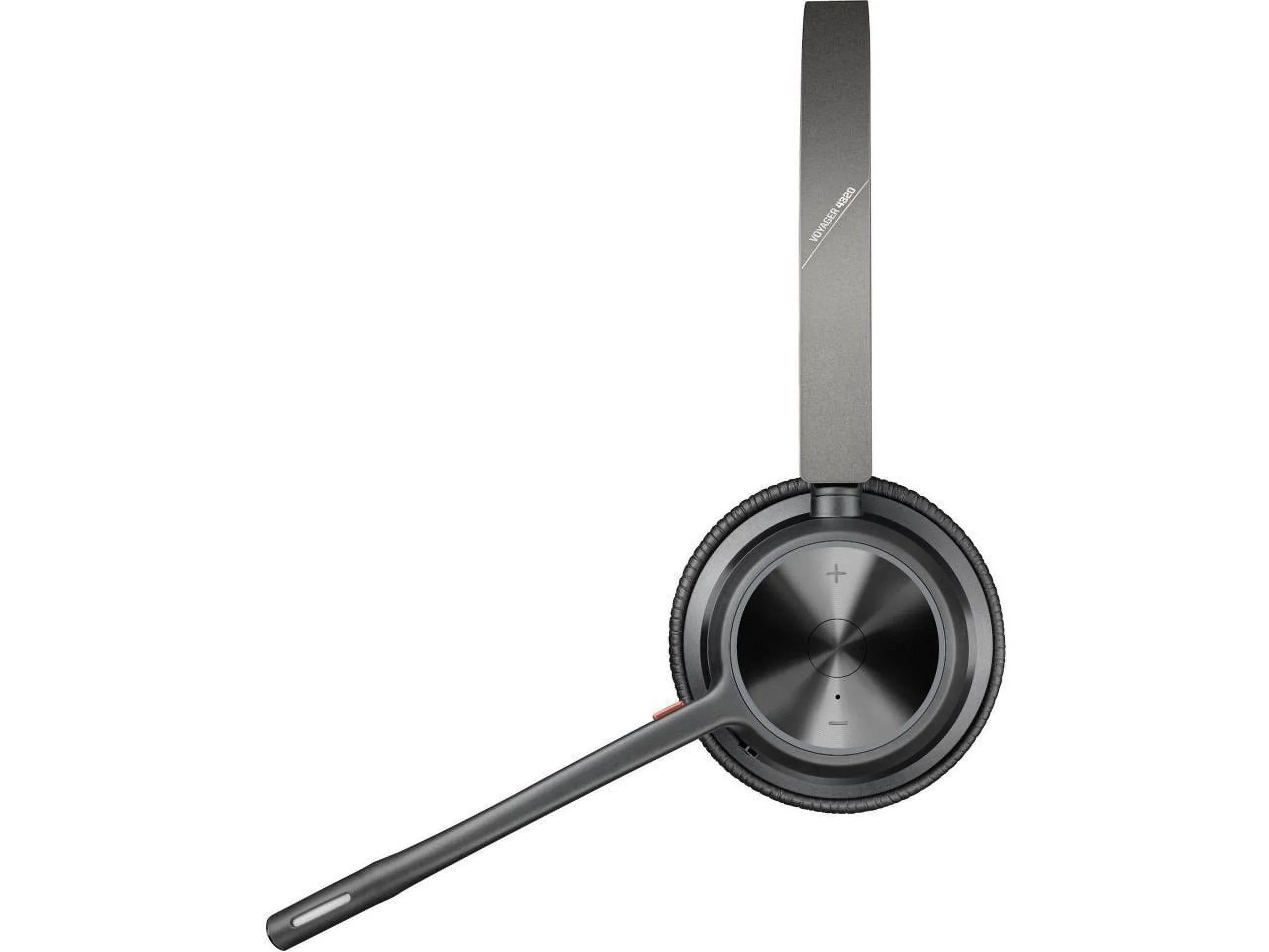 Poly Voyager 4320 USB-A Headset - Siri, Google Assistant - Stereo, Mono - USB Type A, USB Type C - Wireless - Bluetooth - 300 ft - 20 Hz - 20 kHz - On-ear - Binaural - Ear-cup - 4.92 ft Cable - Ele...