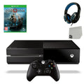 Pre-Owned Xbox One Original 500GB Gaming Console Black Headset With God Of War Game BOLT AXTION Bundle