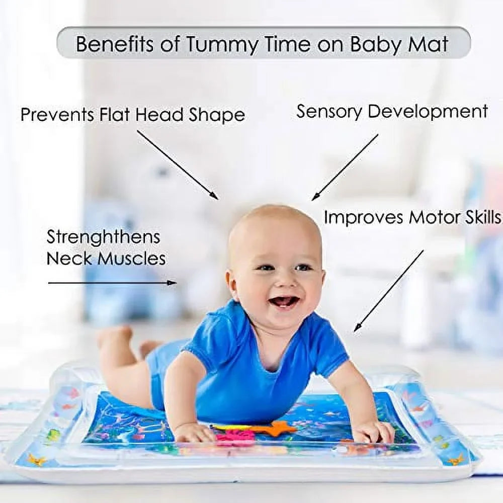 Splashin'kids Inflatable Tummy time Premium Fluid mat Infants and Toddlers is The Perfect Fun time Play Activity Center Your Baby's Stimulation Growth