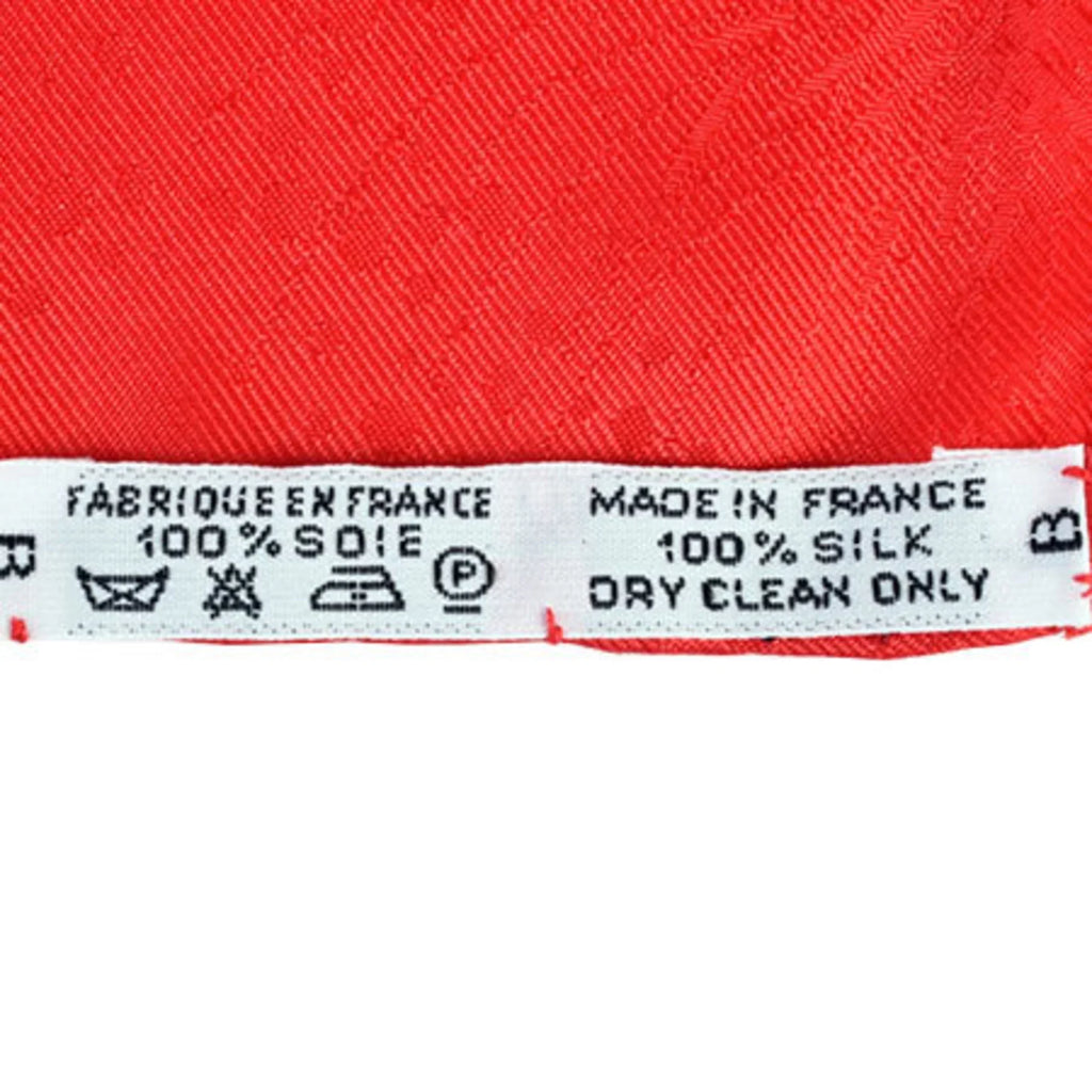 Pre-Owned Hermes HERMES Carre 90 Silk Scarf Amusement Park LUNA PARK Red White (Good)