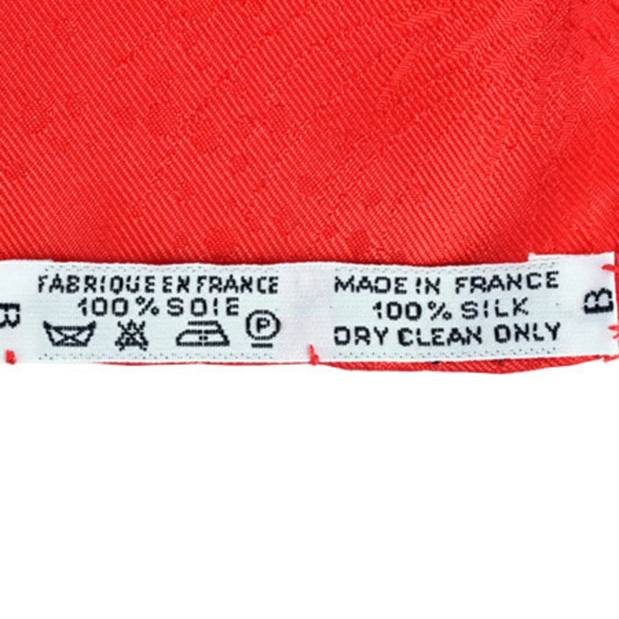 Pre-Owned Hermes HERMES Carre 90 Silk Scarf Amusement Park LUNA PARK Red White (Good)