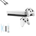 Pre-Owned Xbox One X 1TB with 2 Controller, 4K Ultra HD White with BOLT AXTION Cleaning Kit HDMI Bundle (Refurbished: Like New)