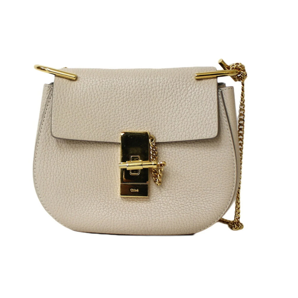 Pre-Owned Chloé Chloe Shoulder Bag Leather Beige Ladies Chain BRB01000000002558 (Fair)