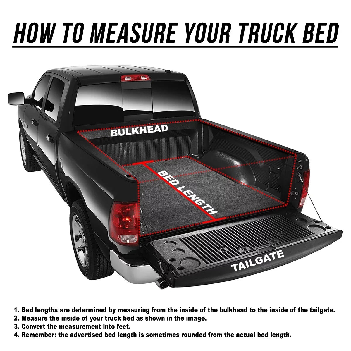 DNA Motoring TTC-TRISOFT-045 For 2005 to 2021 Nissan Frontier 5' Bed Fleetside Adjustable Tri -Fold Soft Top Trunk Tonneau Cover