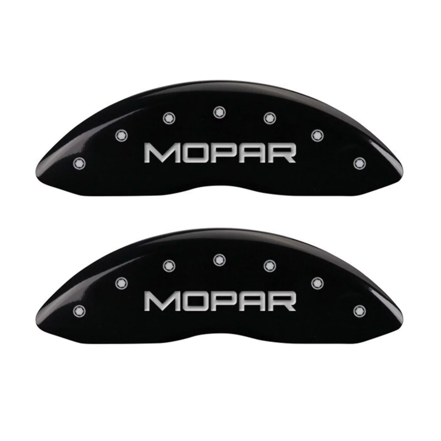 MGP 4 Caliper Covers Engraved Front & Rear MOPAR Black finish silver ch Fits select: 2013 CHRYSLER 300, 2012 CHRYSLER 300C LIMITED