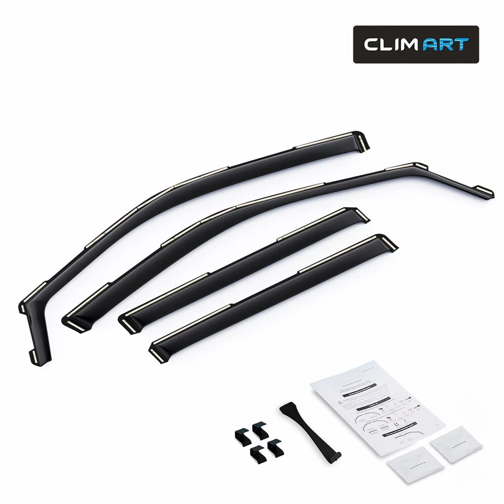 CLIM ART in-Channel Incredibly Sturdy Rain Guards Compatible with Ford Expedition 2018-2024, Original Window Deflectors, Vent Window Visors, Vent Deflector, 4 pcs. - 618291