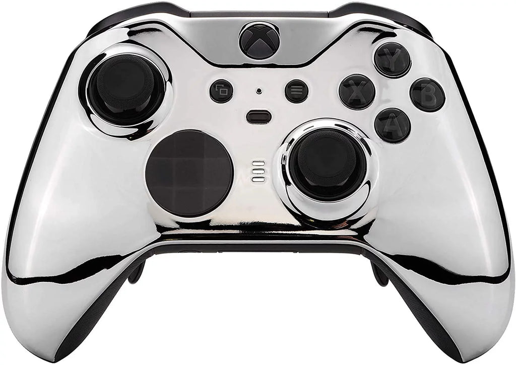 Custom Elite 2 Controller Compatible With Xbox One - Silver Chrome