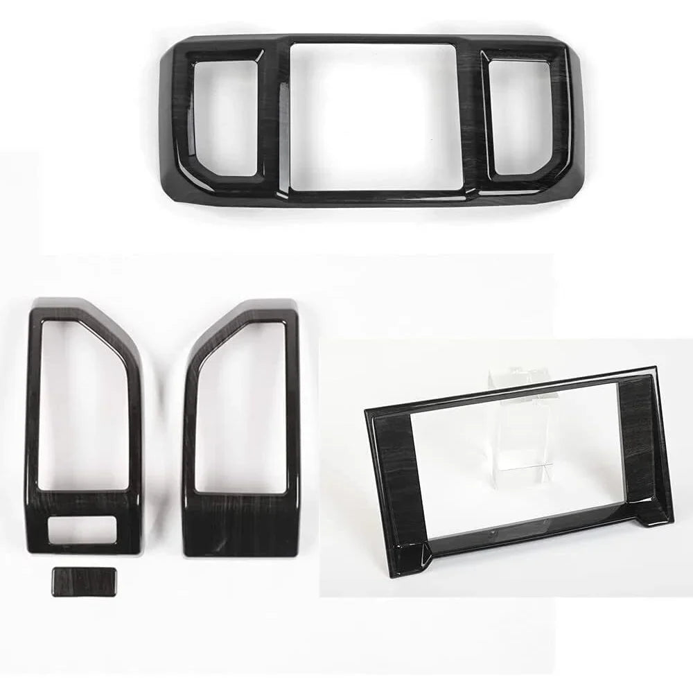 Teledu Interior Center Console Trim Cover Kit F150 15+ Black Wood Accessories