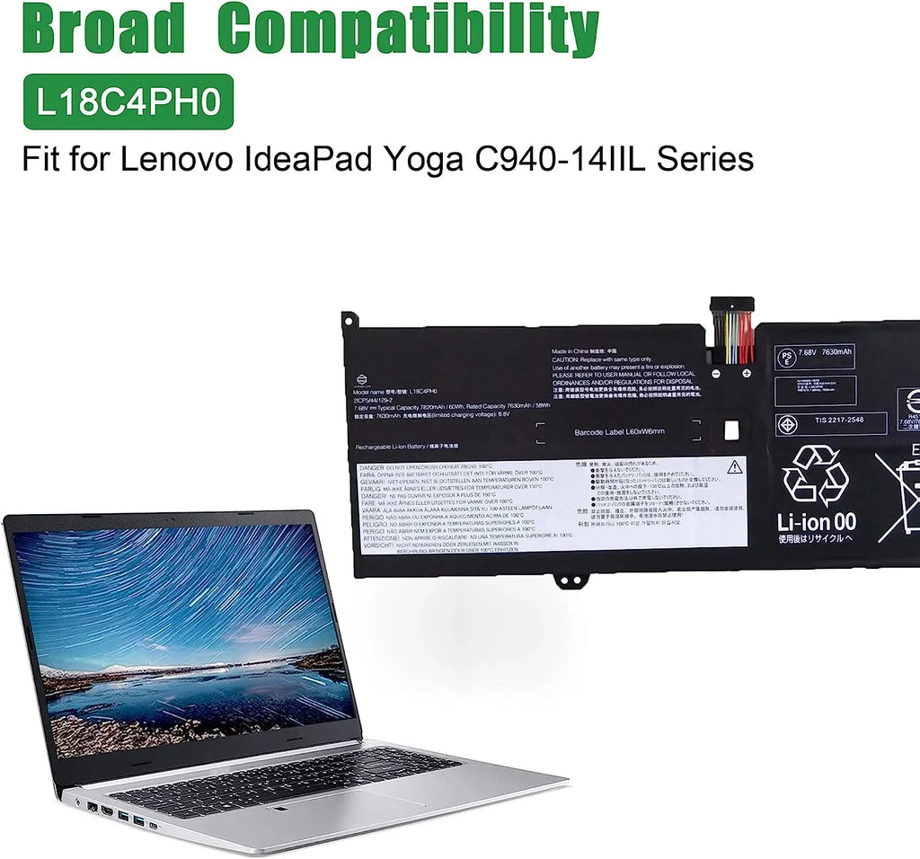 JIAZIJIA L18C4PH0 5B10W67180 5B10T11586 Mobile pc y Replacement for IdeaPad Yoga C940-14IIL 2019 81Q9002GUS