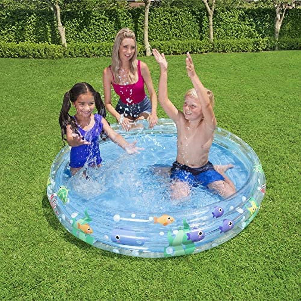 H2ogo! Deep Dive 3-Ring Clear Outdoor Pool for Children Age 2+
