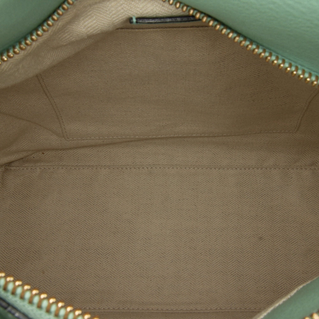 Pre-Owned Authenticated LOEWE Medium Puzzle Satchel Calf Leather Green Unisex (Good)