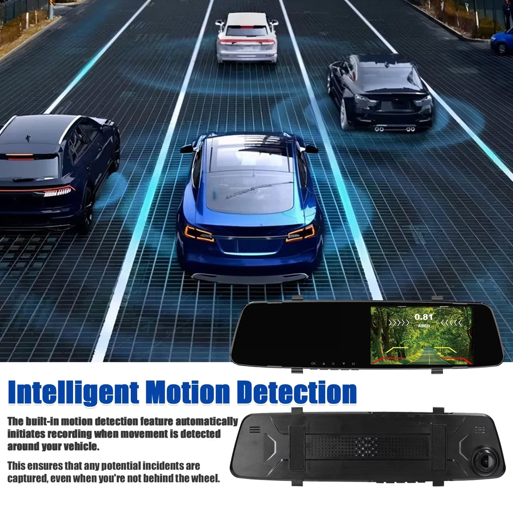 Dazzduo Dash Camera,Dash Camera Rear Dual Camera Dual Camera 4.3 Radars Rear Dual Inch Display Support Reverse Radars Rear 4.3 Inch Monitor 1080P DVR Dash Camera 4.3 Inch 4 Reverse Radars Rear 1080P 4