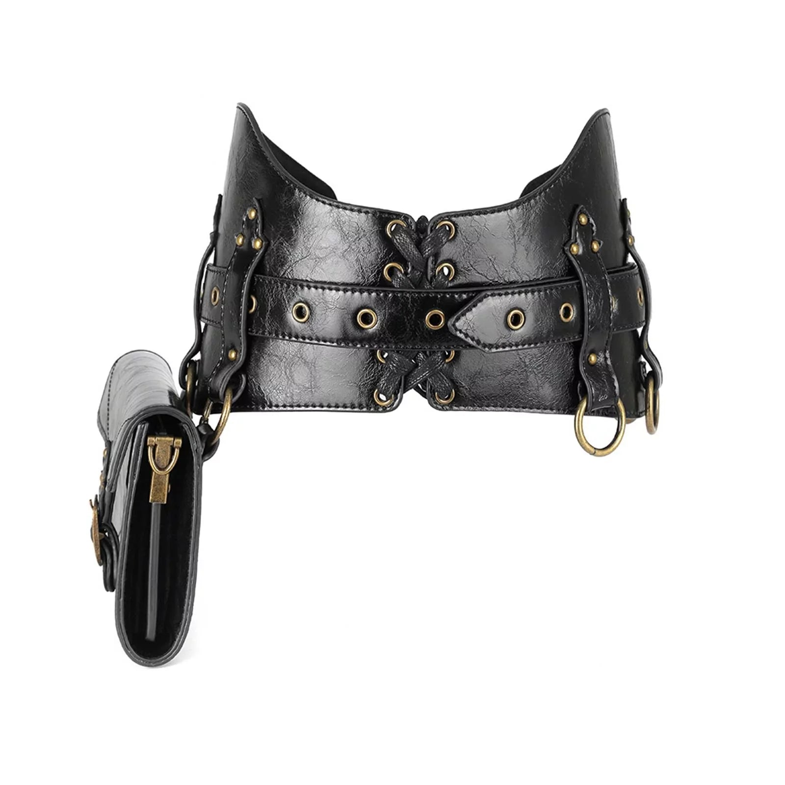 Gothic Waist Packs Fanny Pack Women Girls Handbag Portable Sturdy Punk Bag Steampunk Bag for Fishing Street Short Trips Dating Backpacking