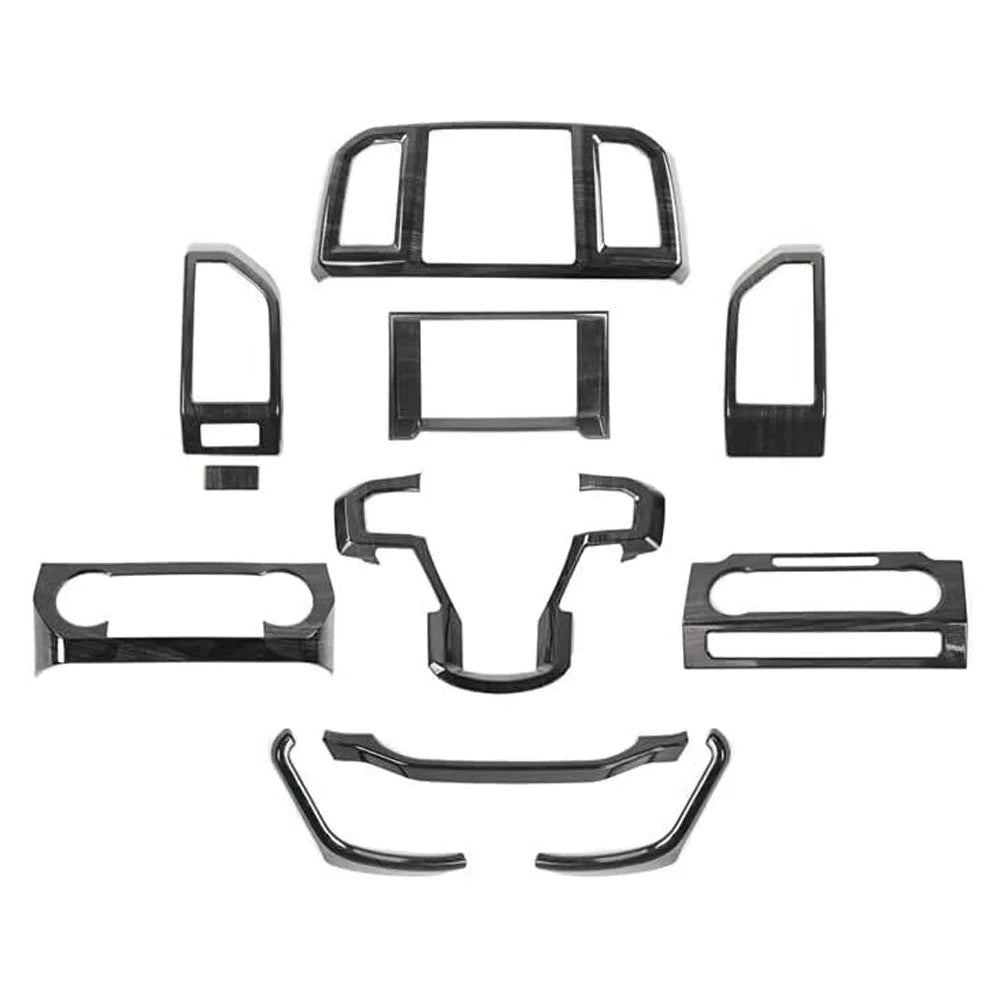 Teledu Interior Center Console Trim Cover Kit F150 15+ Black Wood Accessories