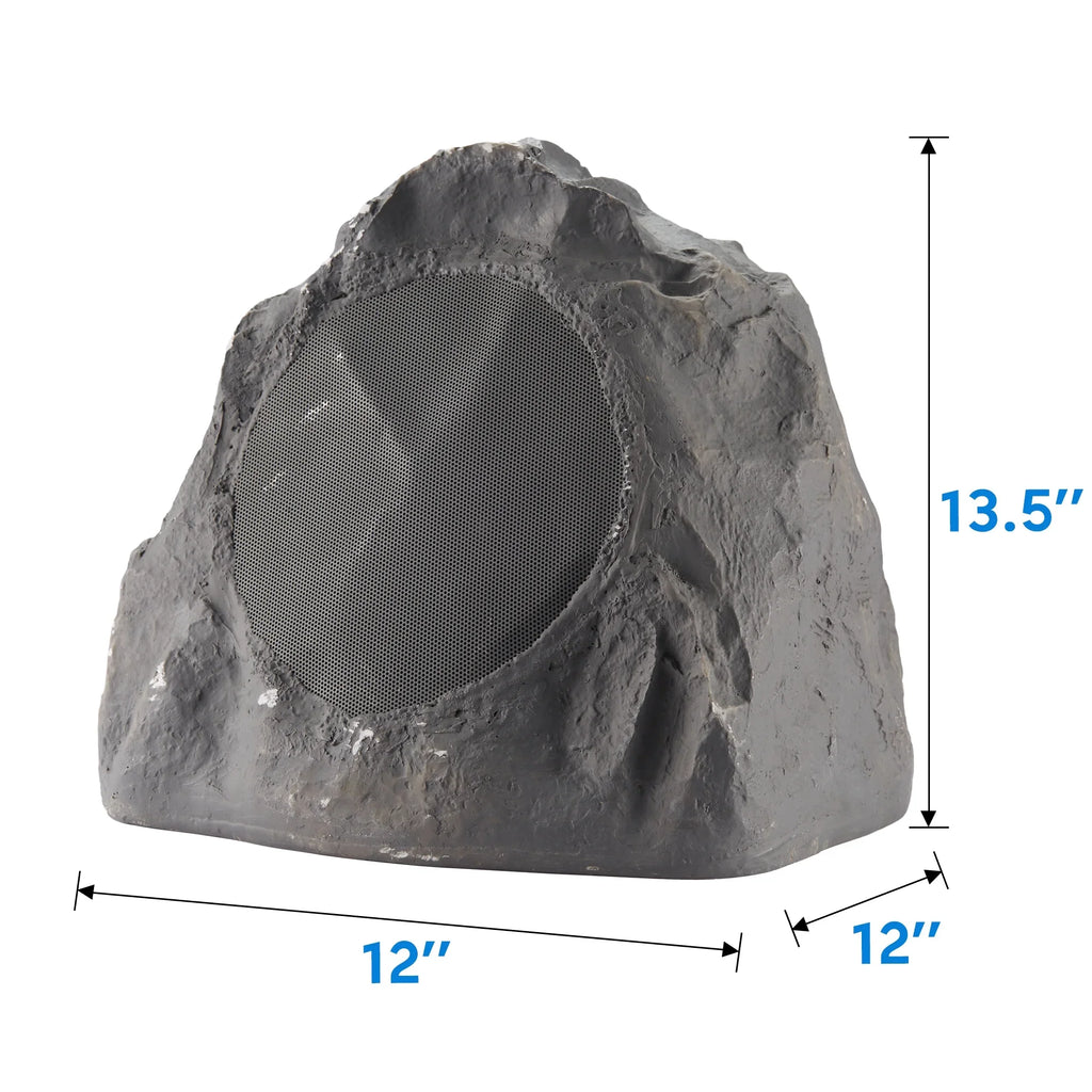 Theater Solutions 12R8SG Outdoor Slate 8" Rock 12 Speaker Set for Deck Pool Spa Yard Garden