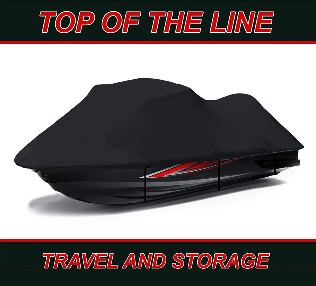 BLACK TOP OF THE LINE JET SKI Cover Compatible for Kawasaki STX 2009 2010 Jet Ski Cover PWC Covers