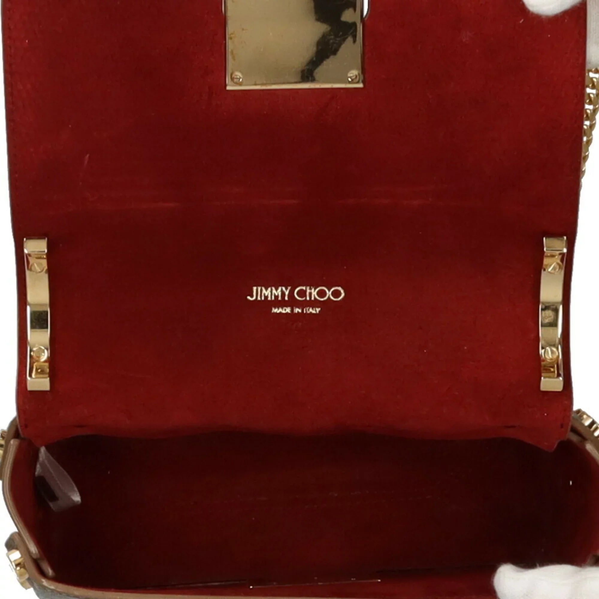 Pre-Owned Jimmy Choo Chain Shoulder Bag Leather Gold Women's (Fair)