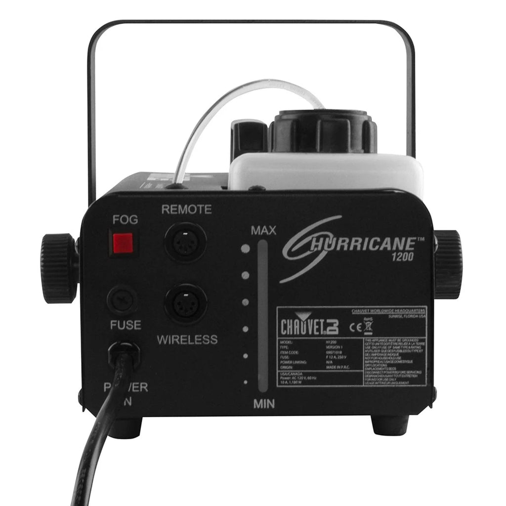 Chauvet DJ Hurricane 1200 Fog Machine with Gallon of Chauvet Fog Juice Package