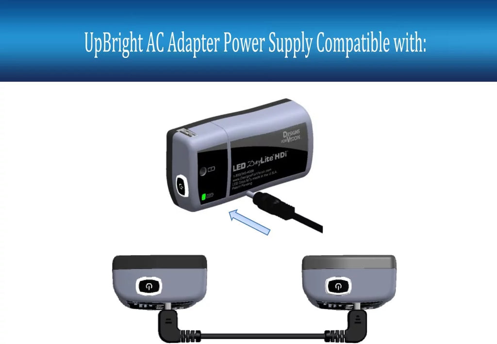 UpBright AC Adapter Compatible with Designs for Vision LED Day Lite HDI DayLite DVI-LEDSC DVI-LEDSR DVI-LEDDC 7.4VDC 7.4V Li-Ion Battery Charger 4912-0000-2019 Cell-Con 2240 8.4V DC Power Supply Cord