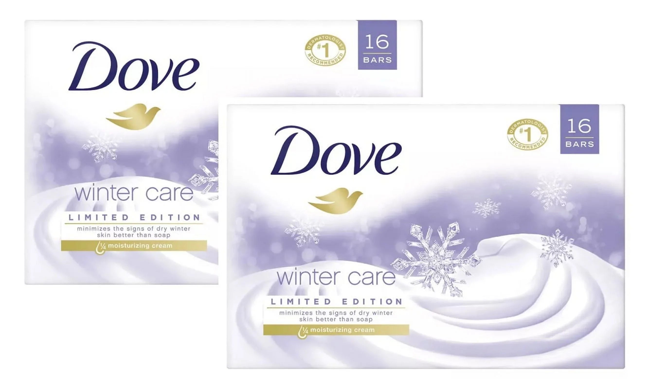 2 Pack | Dove Winter Care 4 oz Beauty Bars, 16 ct