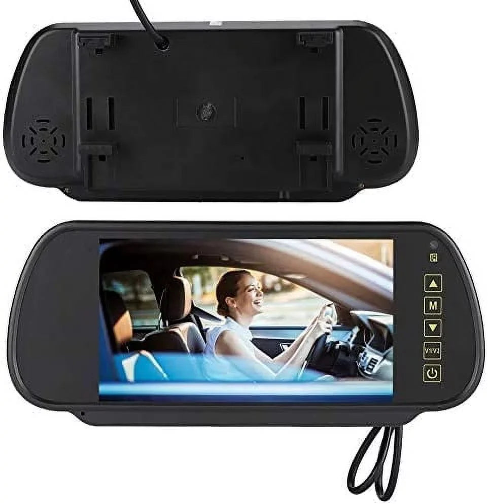 Bileeko 7 Inch Digital LCD Car Monitor Monitor for Parking Backup Camera with Bracket, Vehicle Rear View External Car Rearview Mirror, Car DVD Display