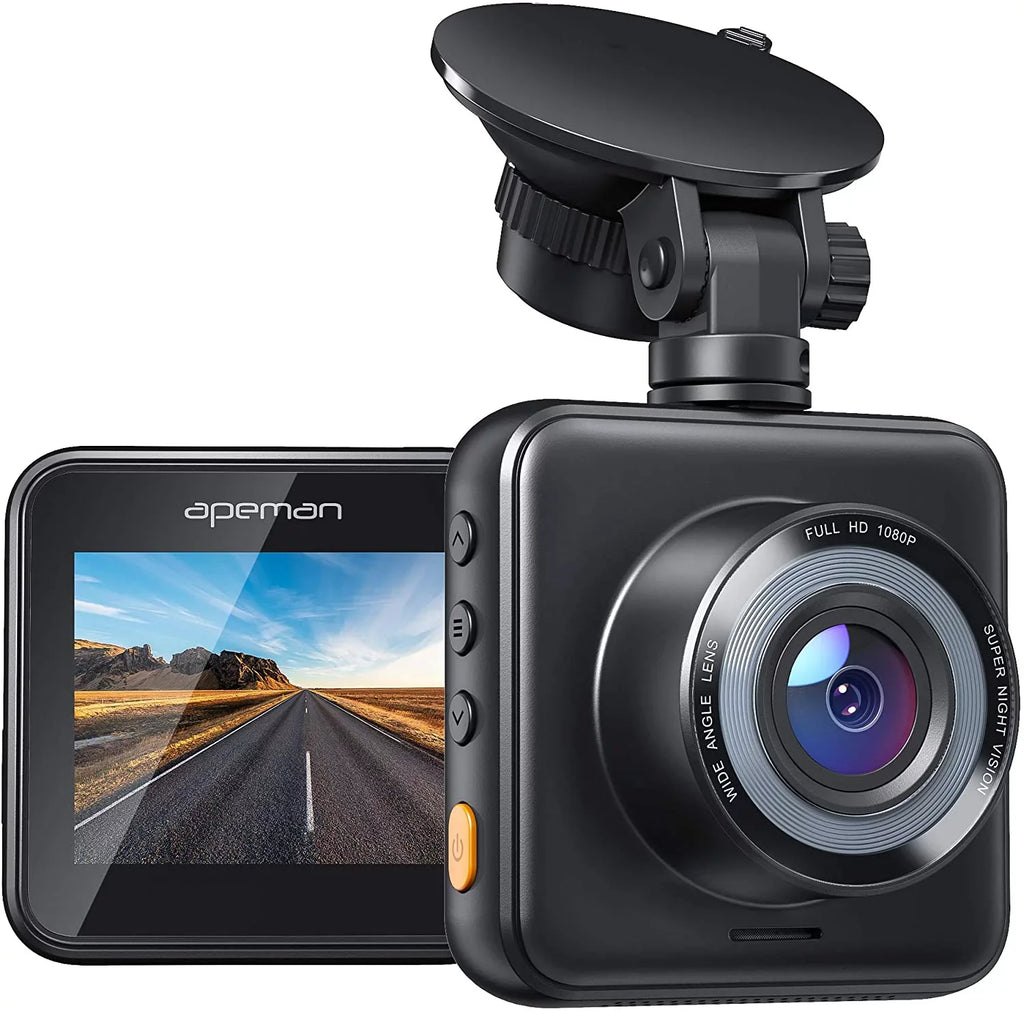 APEMAN Mini Dash Cam 1080P Dash Camera for Cars Recorder Super Night Vision, 170° Wide Angle, Motion Detection, Parking Monitoring, G-Sensor, Loop Recording