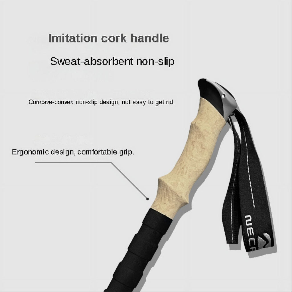 135cm aluminum outdoor hiking anti shock walking sticks telescopic trekking climbing poles ultralight walking canes