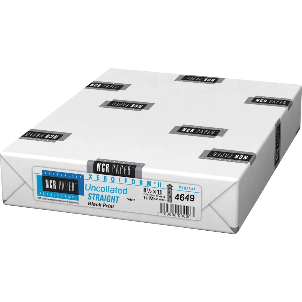 NCR Paper - Appvion Carbonless Paper, Uncollated Single, 8-1/2" x 11", 500 Per Pack, White
